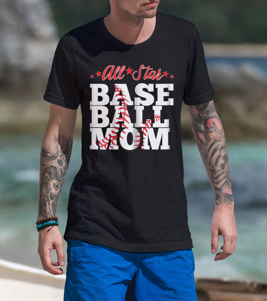 All Star Baseball Mom T-Shirt