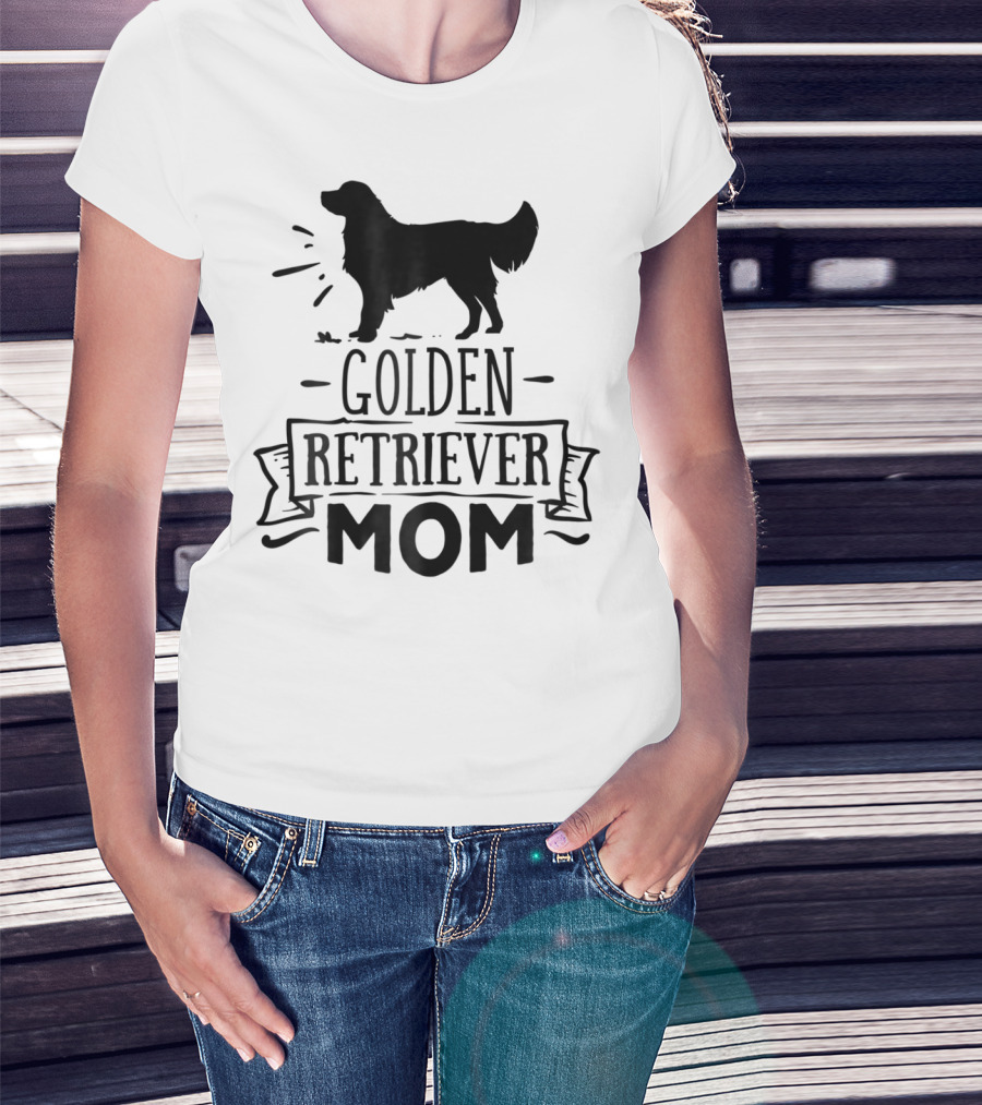 Golden Retriever Mom Puppy Mother Love Dog T-Shirt