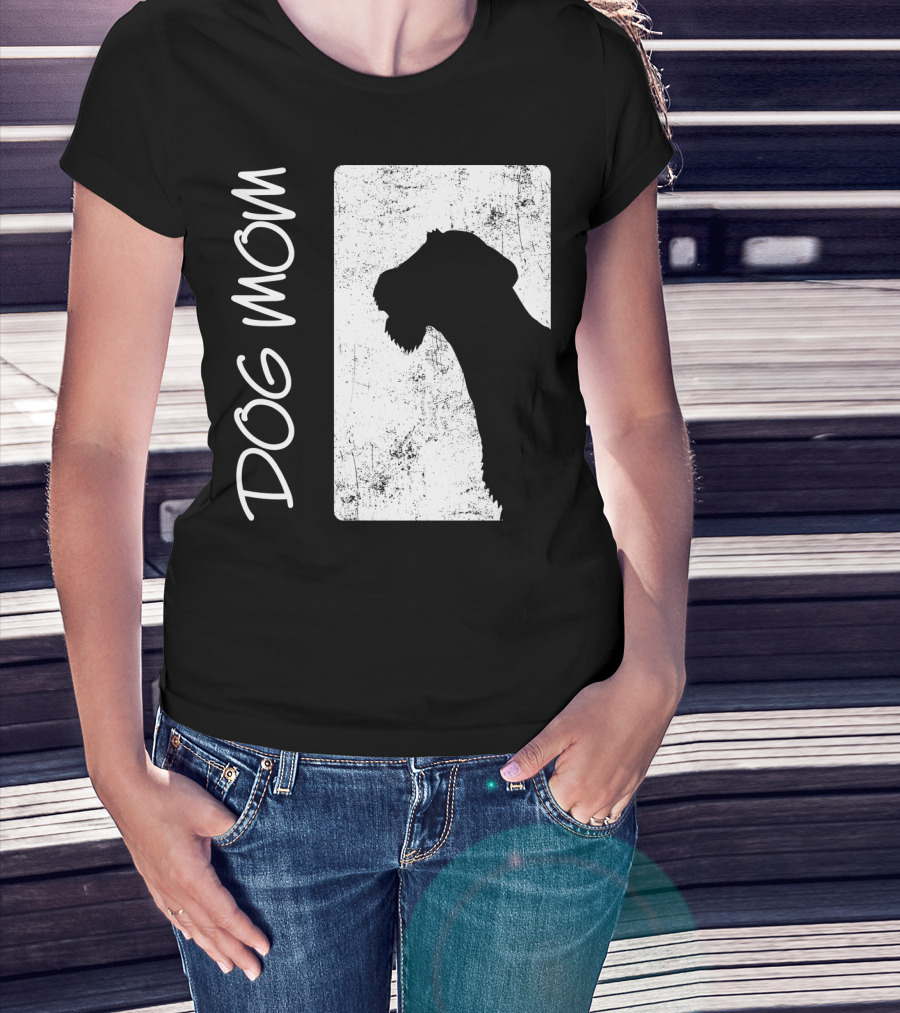 Dog Mom Airedale Terrier Silhouette S72 T-Shirt