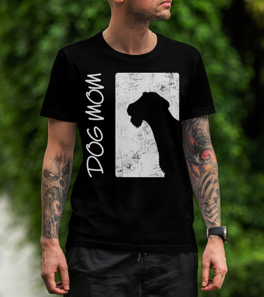 Dog Mom Airedale Terrier Silhouette S72 T-Shirt
