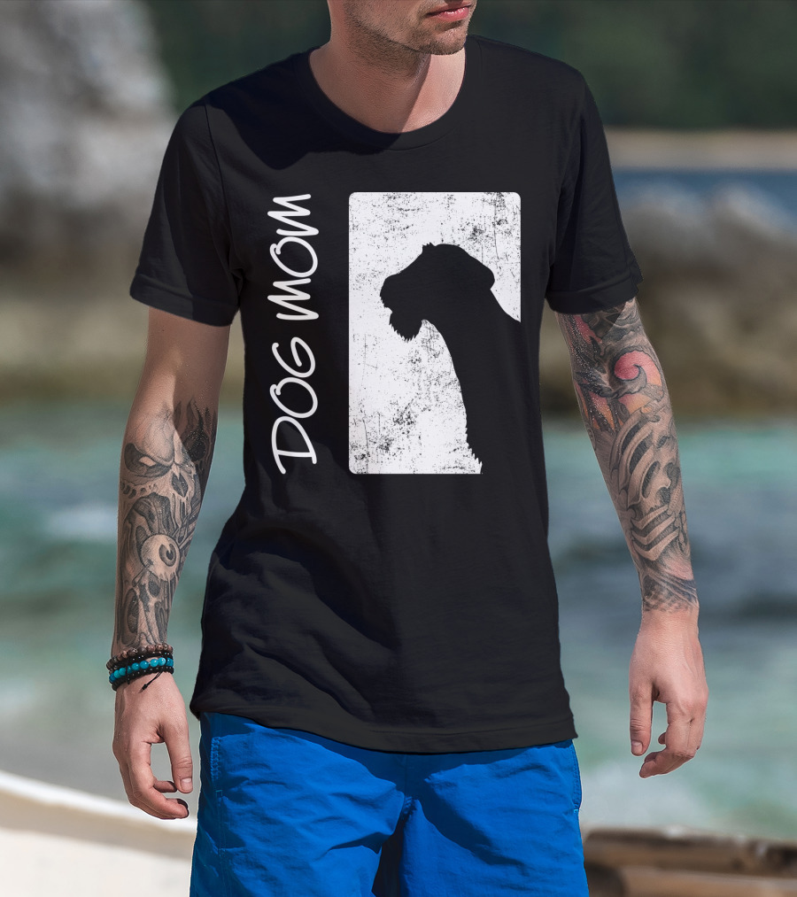 Dog Mom Airedale Terrier Silhouette S72 T-Shirt