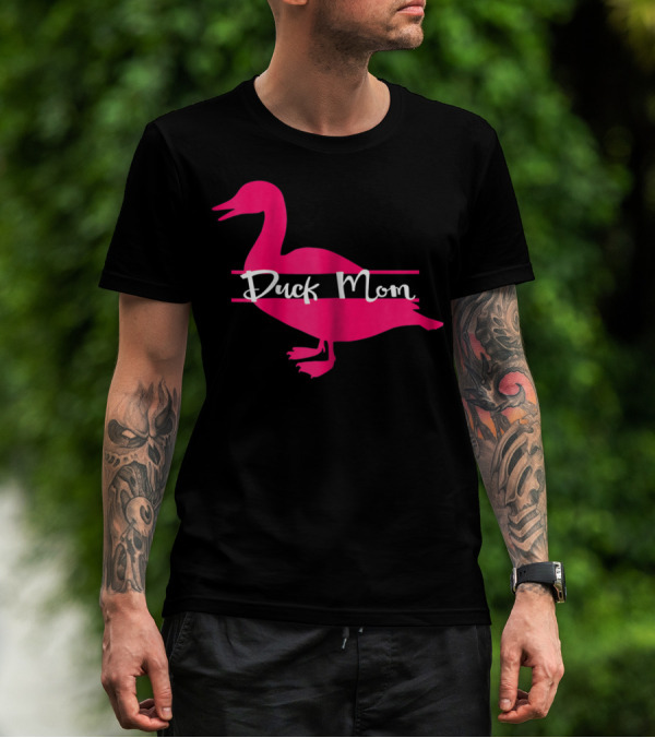 Duck Mom Rouen Pekin Duck Pink T-Shirt