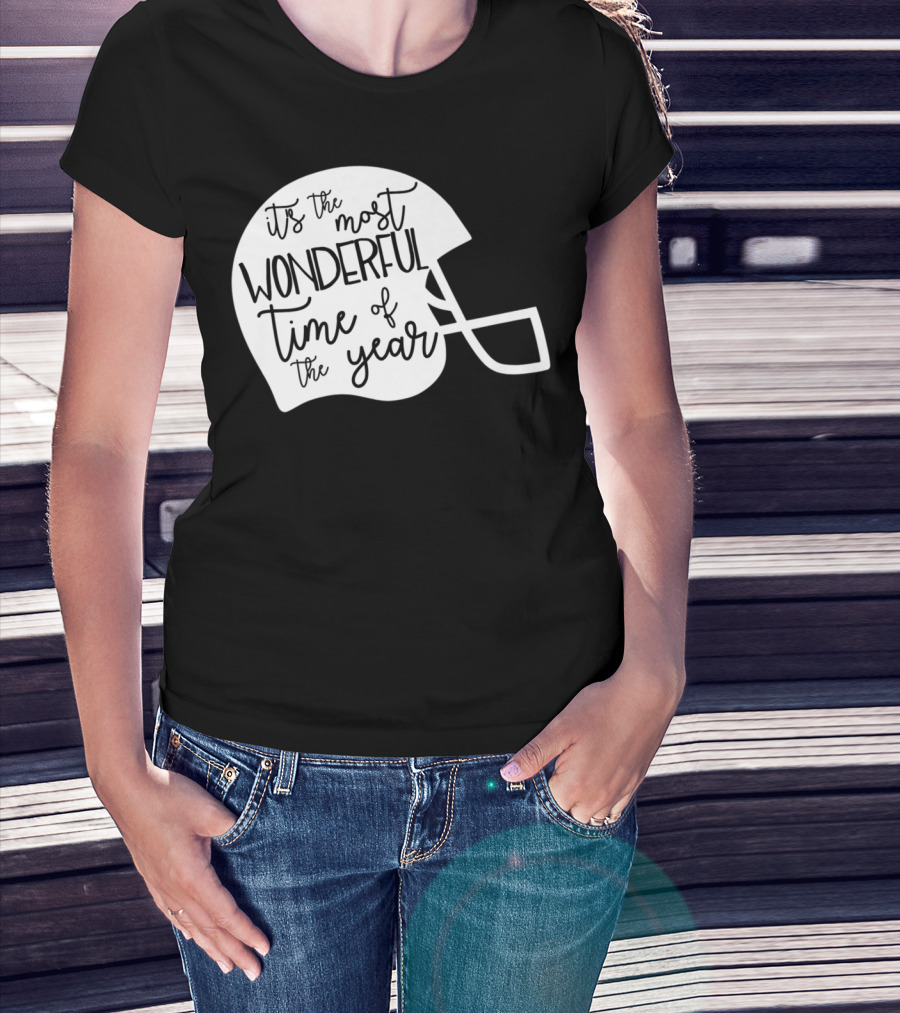 It's The Most Wonderful Time Of The Year Football Helmet Mom Mama Fan4 T-Shirt