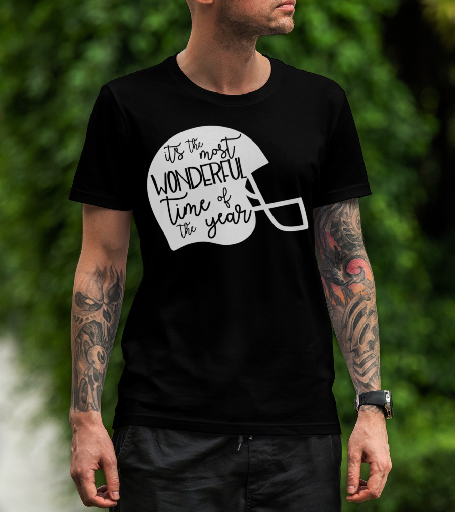 It's The Most Wonderful Time Of The Year Football Helmet Mom Mama Fan4 T-Shirt