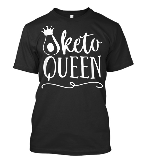 Keto Queen Avocado Crown Funny Ketogenic Diet Mom Women Girl T-Shirt