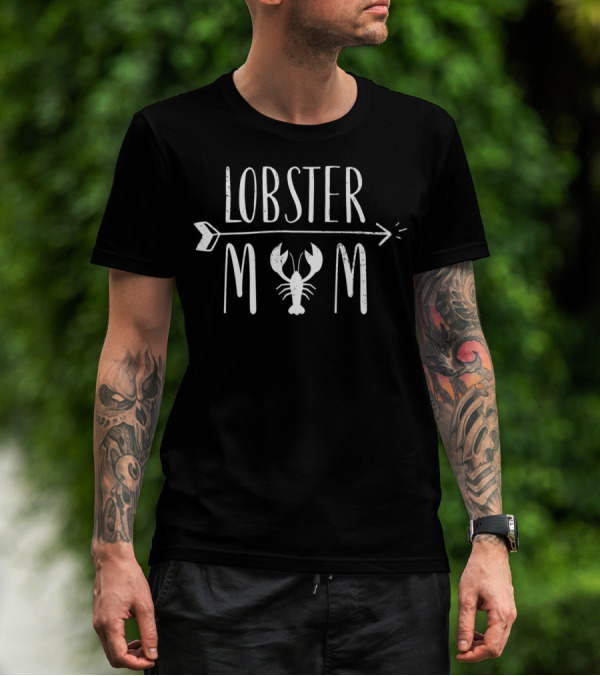 Lobster Mom Arrow Crawfish White T-Shirt