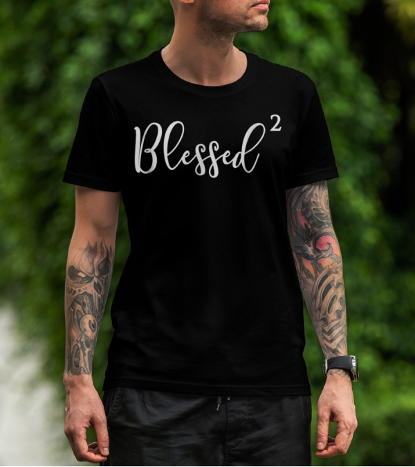 Blessed Squared Mom Of Two Mom X2 Grandma1 T-Shirt