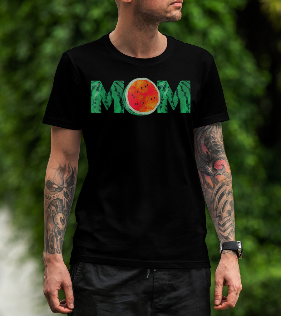 Mom Watermelon Funny Summer Melon Fruit Cool T-Shirt