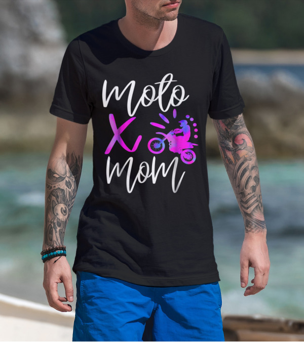 Moto X Mom Cute Motocross Dirtbike Mom T-Shirt