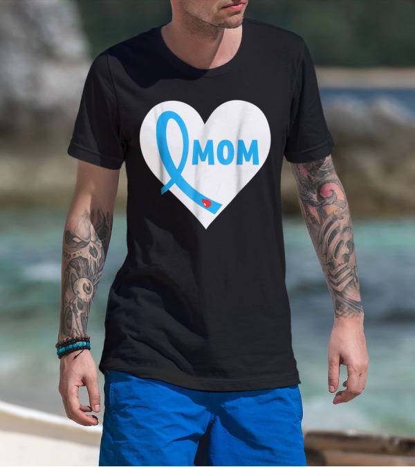 Proud Mom Mama Mother Of A Type 1 2 Diabetes Diabetic Heart T-Shirt