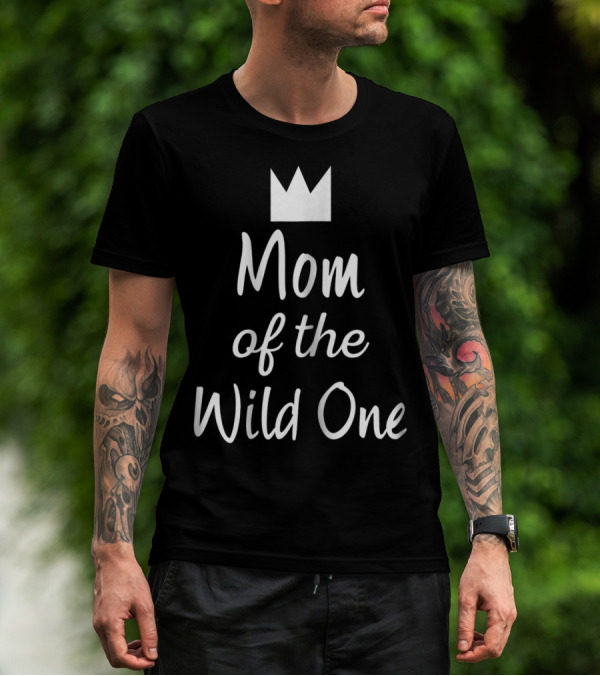Mom Of The Wild One Crown Mothership Pregnant T-Shirt