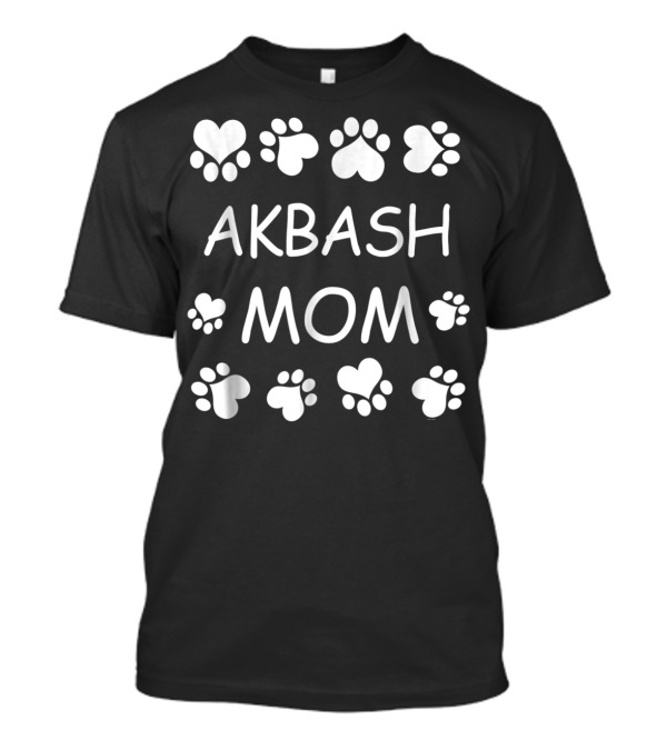 Akbash Mom Paw Print Hearts Christmas Birthday T-Shirt