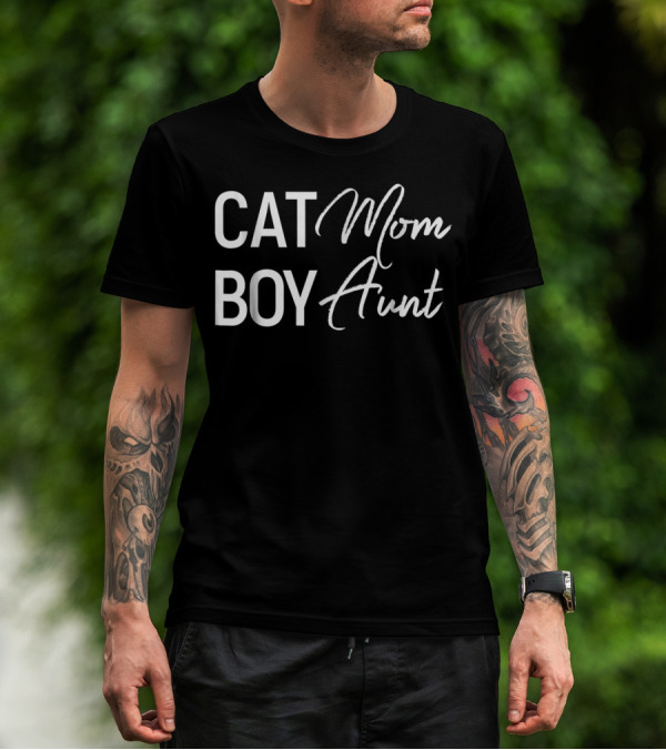 Cat Mom Boy Aunt T-Shirt