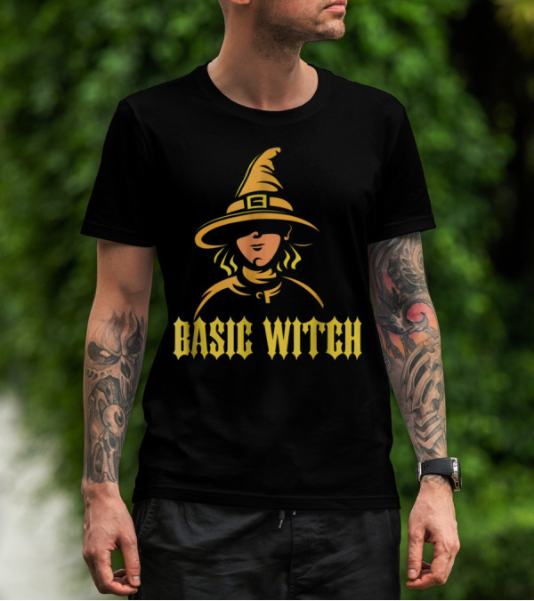Basic Witch Hat Illustration Halloween T-Shirt