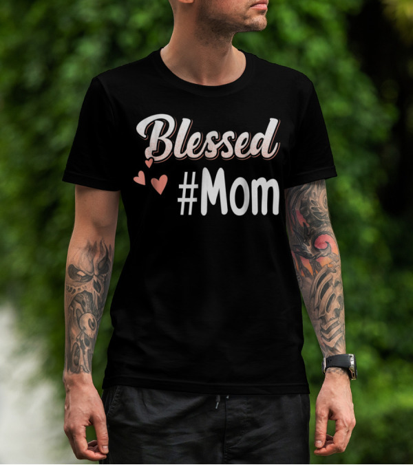 Blessed #Mom Promoted To Mom43 Hearts T-Shirt