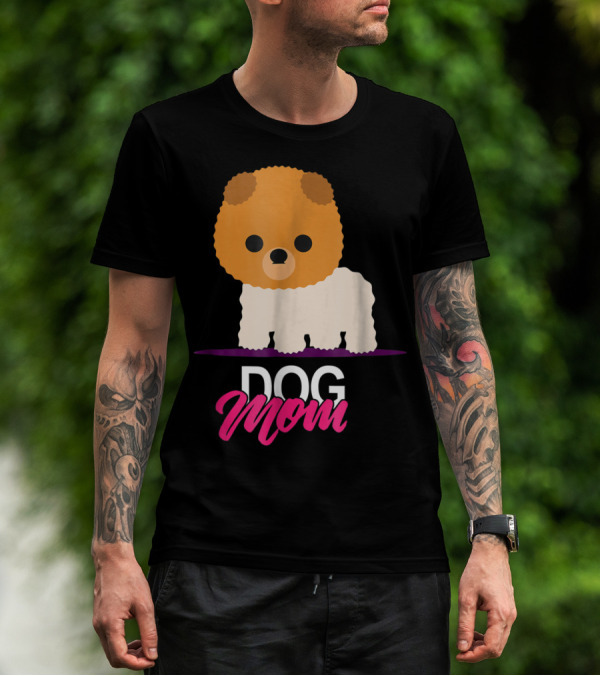 DOG MOM Funny Dog Lover Cute Pomeranian Art S97 T-Shirt