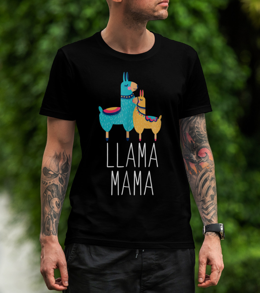 LLAMA MAMA Funny Llamas Mom Meme Cute T-Shirt