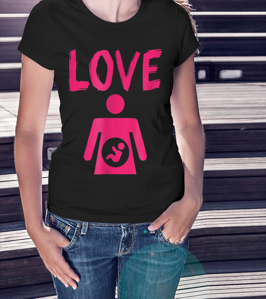 Love Mom Daughter Baby Girl T-Shirt