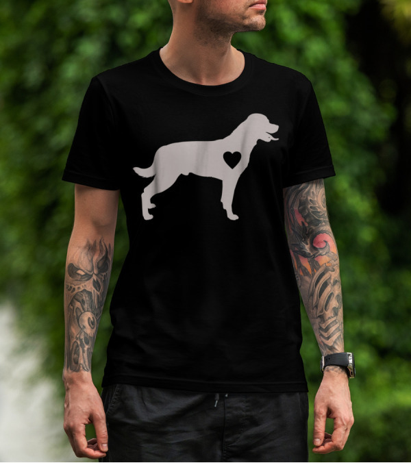 Rottweiler Heart Silhouette Dog Mom Love Idea Dog Mom92 T-Shirt