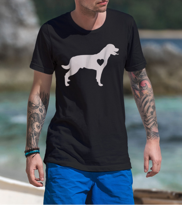Rottweiler Heart Silhouette Dog Mom Love Idea Dog Mom92 T-Shirt
