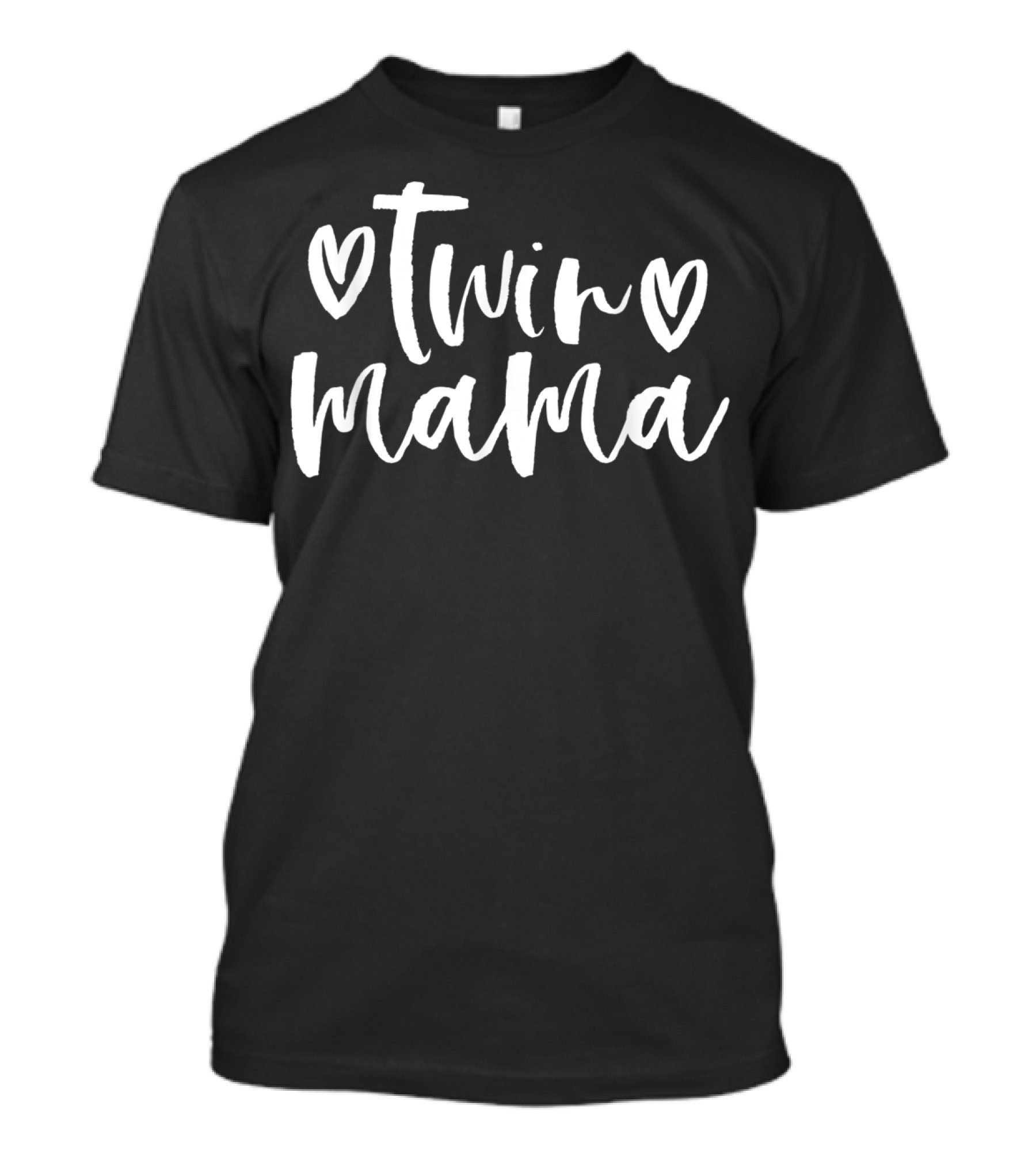Twin Mama Mom Squared Blessed Mom Of Twins Hearts T-Shirt