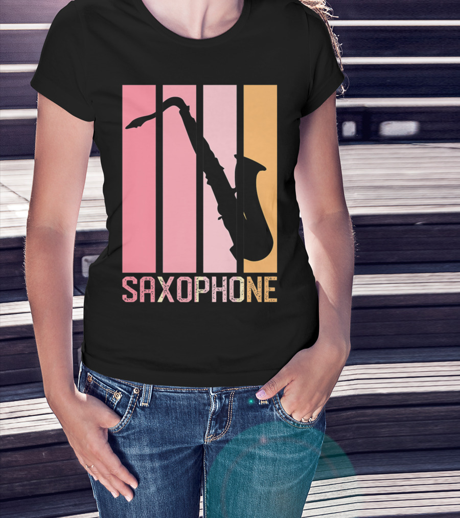 Saxophone Band Mom Marching Band School Music T-Shirt