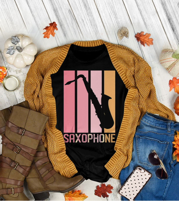 Saxophone Band Mom Marching Band School Music T-Shirt