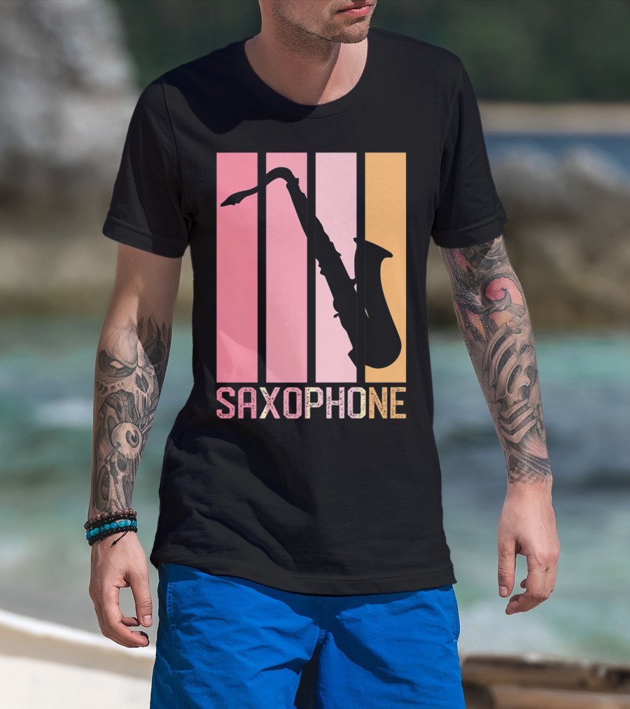 Saxophone Band Mom Marching Band School Music T-Shirt