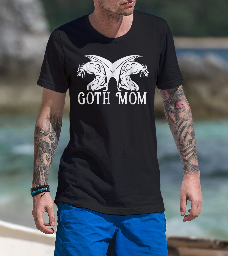 Goth Mom Gargoyle Embrace T-Shirt
