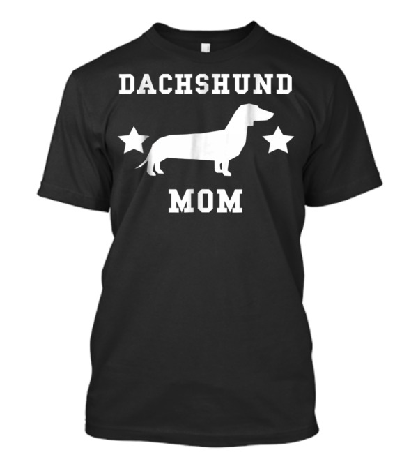 Dachshund Mom Dog With Stars T-Shirt
