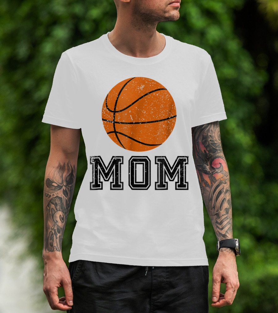 Basketball Mom Minimalist Ball MOM Mas88 T-Shirt