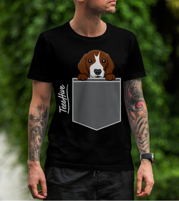 Beagle Pocket Beagle Dog TeesHive Beagle Mom Funny Beagle Lover T-Shirt