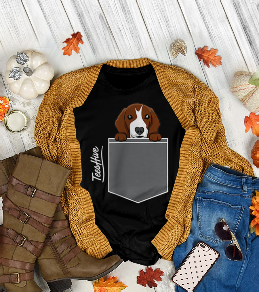 Beagle Pocket Beagle Dog TeesHive Beagle Mom Funny Beagle Lover T-Shirt