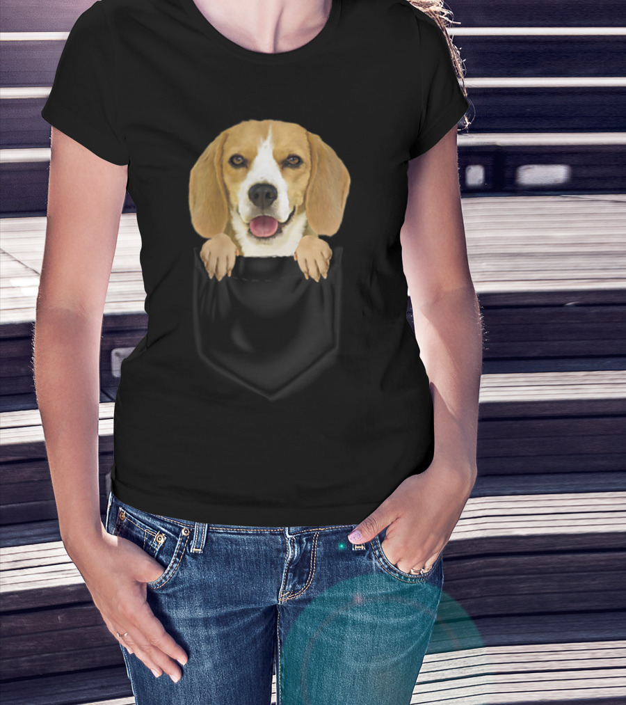 Beagle In Your Pocket Beagle Mom Loves87 T-Shirt