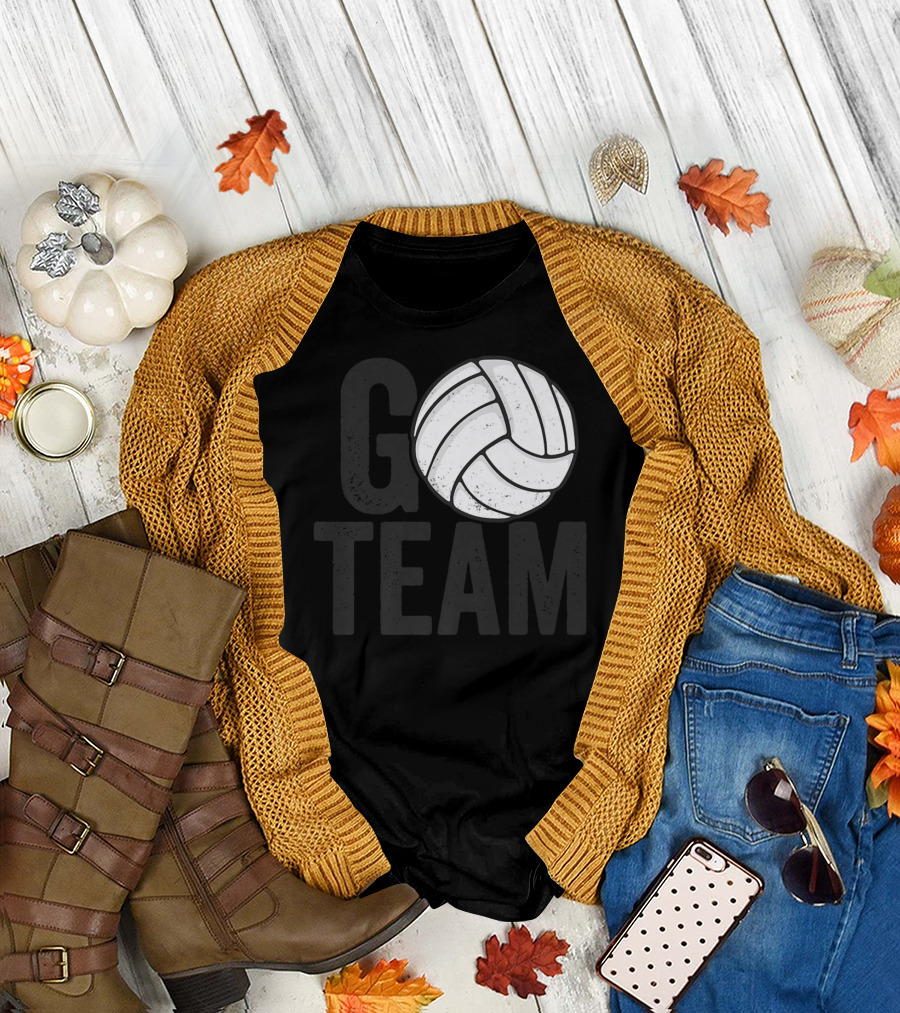 Go Team Volleyball Player Team Coach Family16 Volleyball T-Shirt