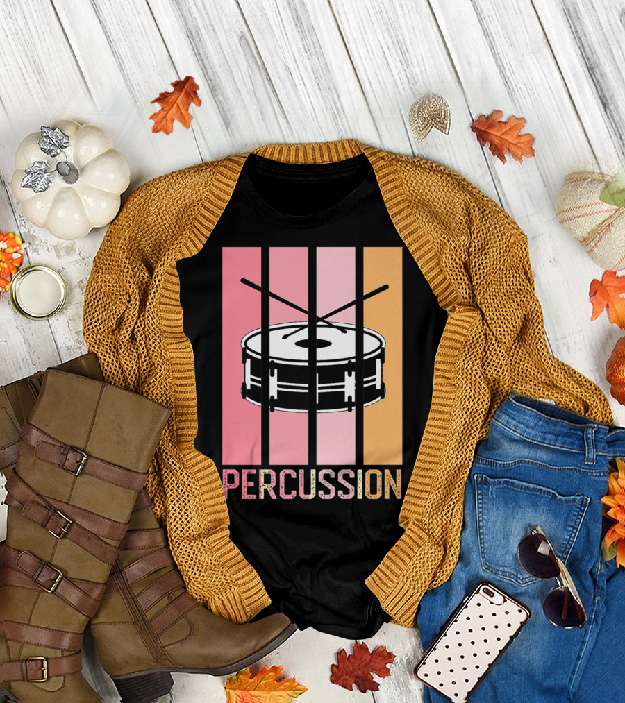 Percussion Drum Band Mom Marching Band School T-Shirt