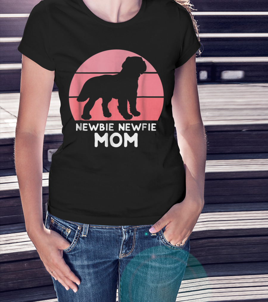 Funny Newbie Newfie Mom 74 Dog T-Shirt