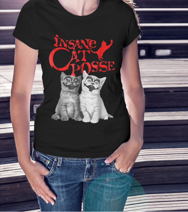 Insane Cat Posse Halloween Funny Clowns Mom Lover T-Shirt
