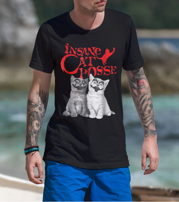 Insane Cat Posse Halloween Funny Clowns Mom Lover T-Shirt