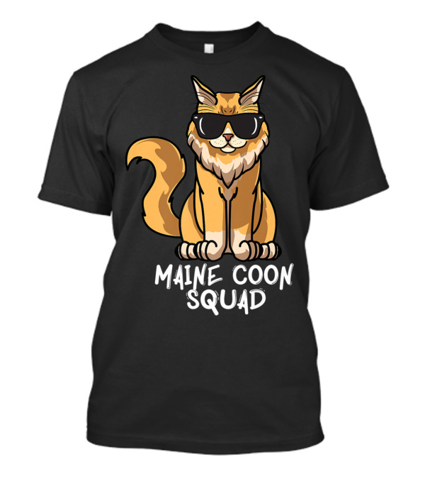 Maine Coon Squad Cool Cat Mom Holiday Greetings T-Shirt