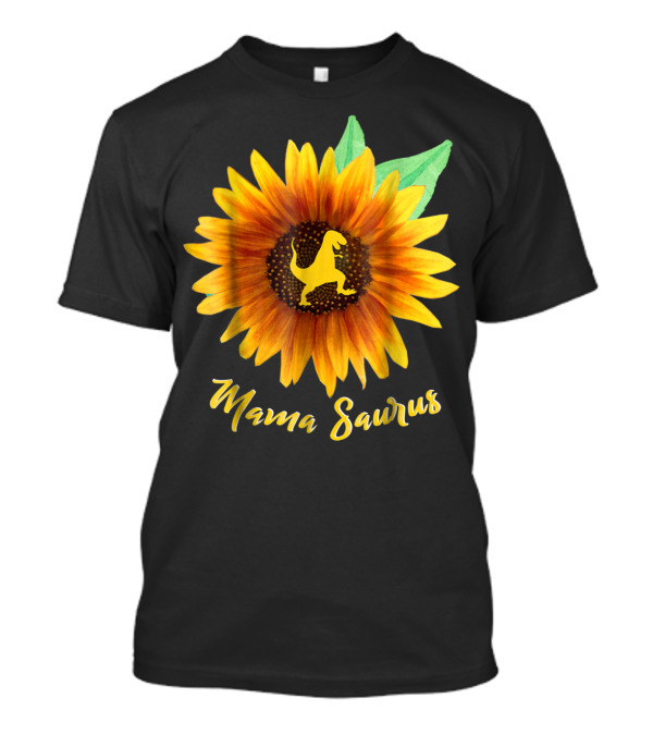 Mama Saurus Sunflower Rex Dinosaur T-Shirt
