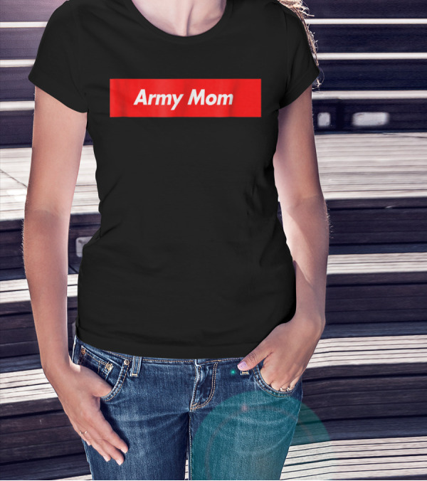 Army Mom Red Box T-Shirt