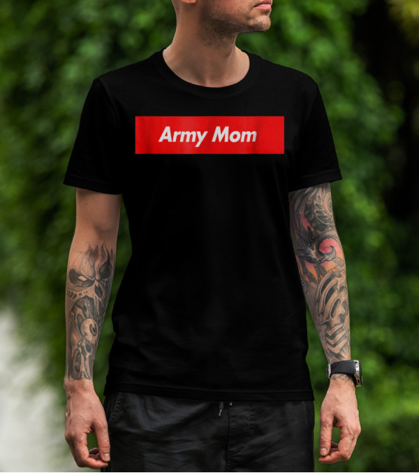 Army Mom Red Box T-Shirt