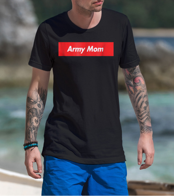 Army Mom Red Box T-Shirt