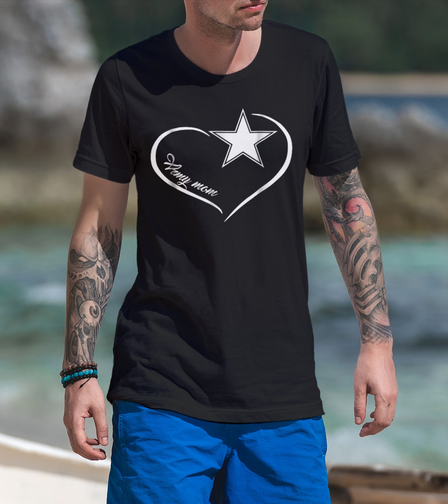 Army Mom Heart Star T-Shirt