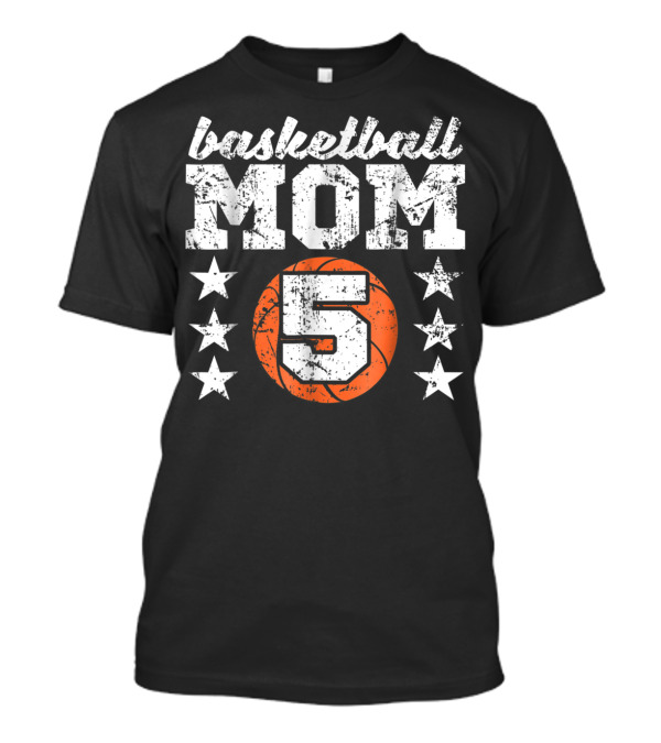Basketball Mom 5 Stars T-Shirt