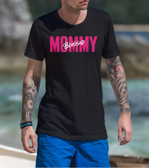 Blessed Mommy Womens Mommy Blessed Bless You T-Shirt