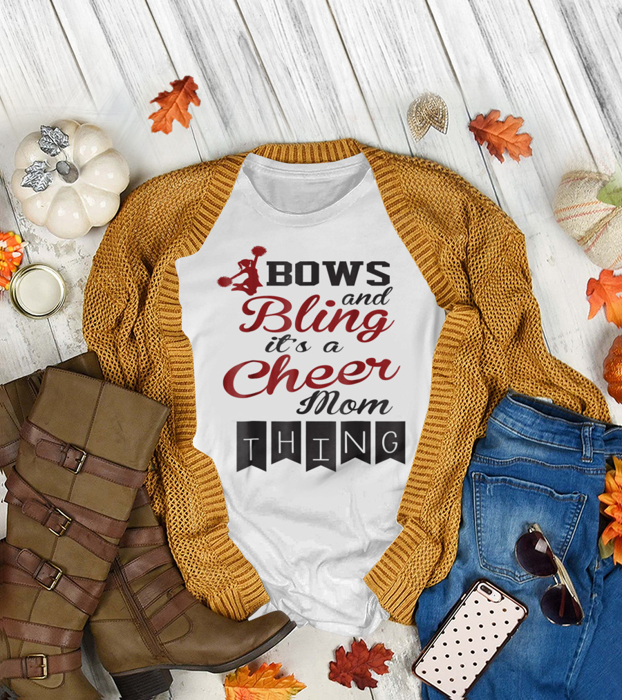 Bows and Bling It's a Cheer Mom Thing T-Shirt