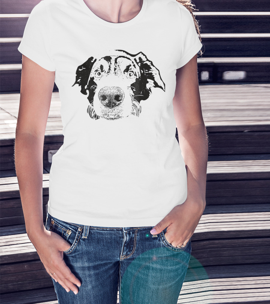 Border Collie Face Dog Mom Dad T-Shirt