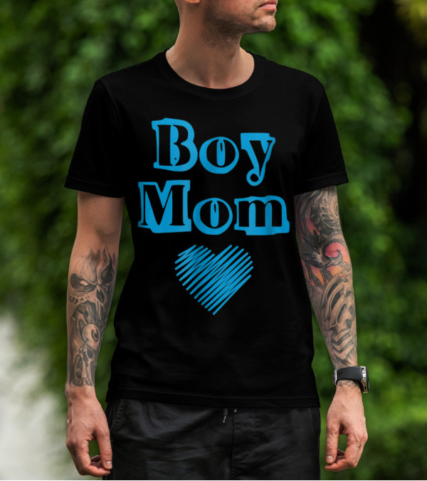 Boy Mom Heart Perfect New Mom Of Boys T-Shirt